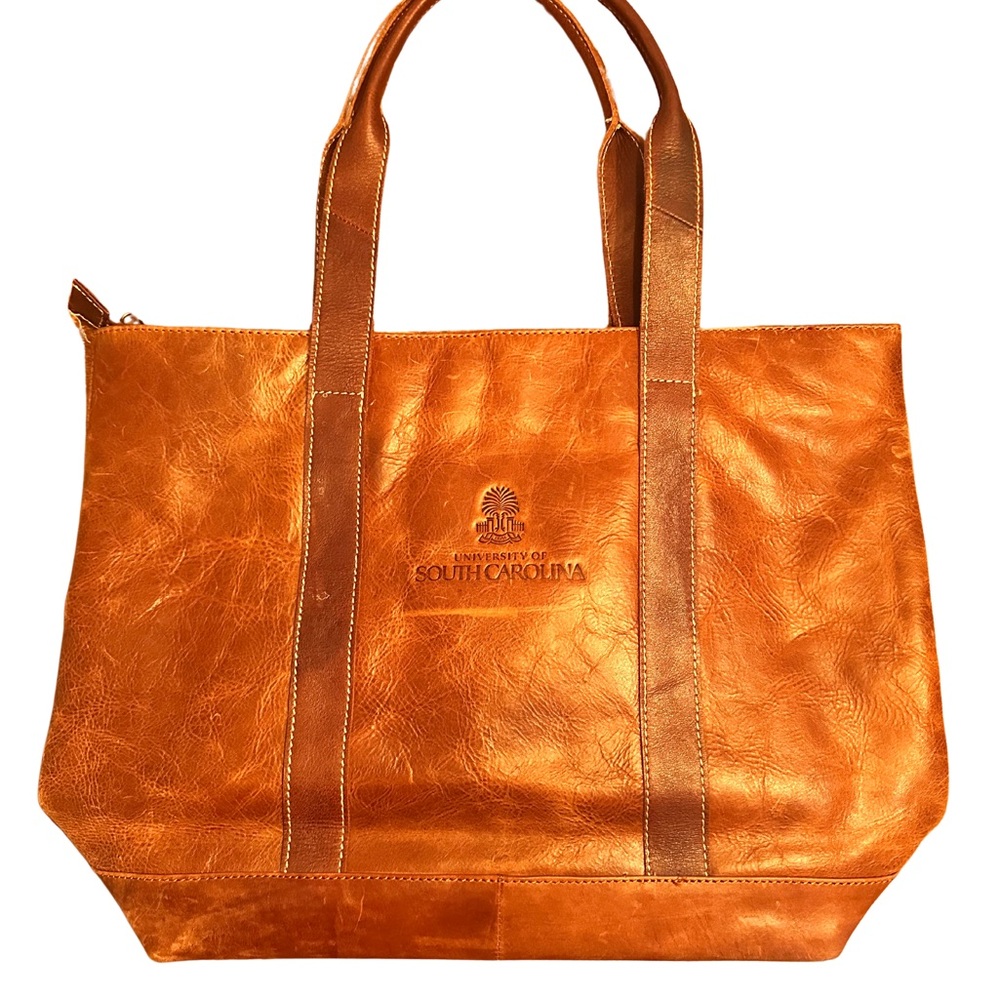 Unisex university of South Carolina leather tote bag